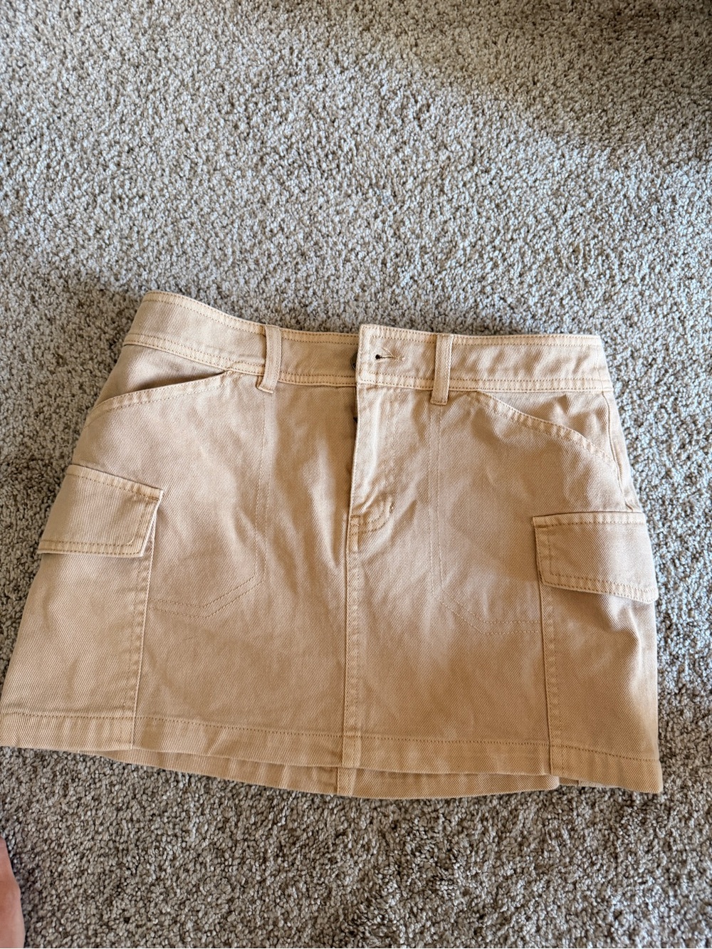Billabong Tan Mini Skirt with Cargo Detail